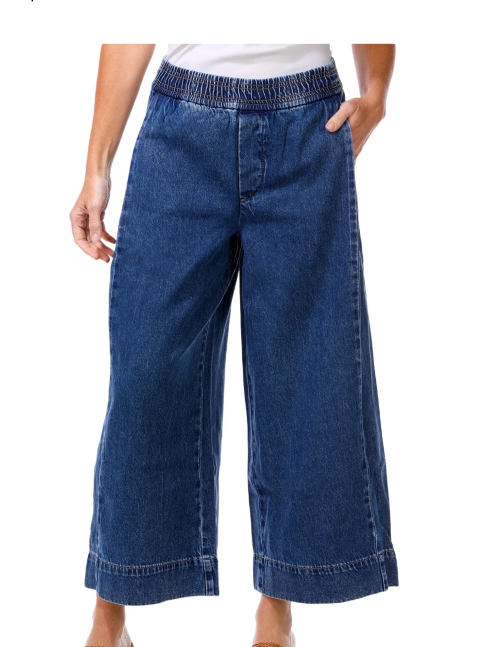 Democracy Skyrise Cropped Wide Leg Glider Jeans Size XL